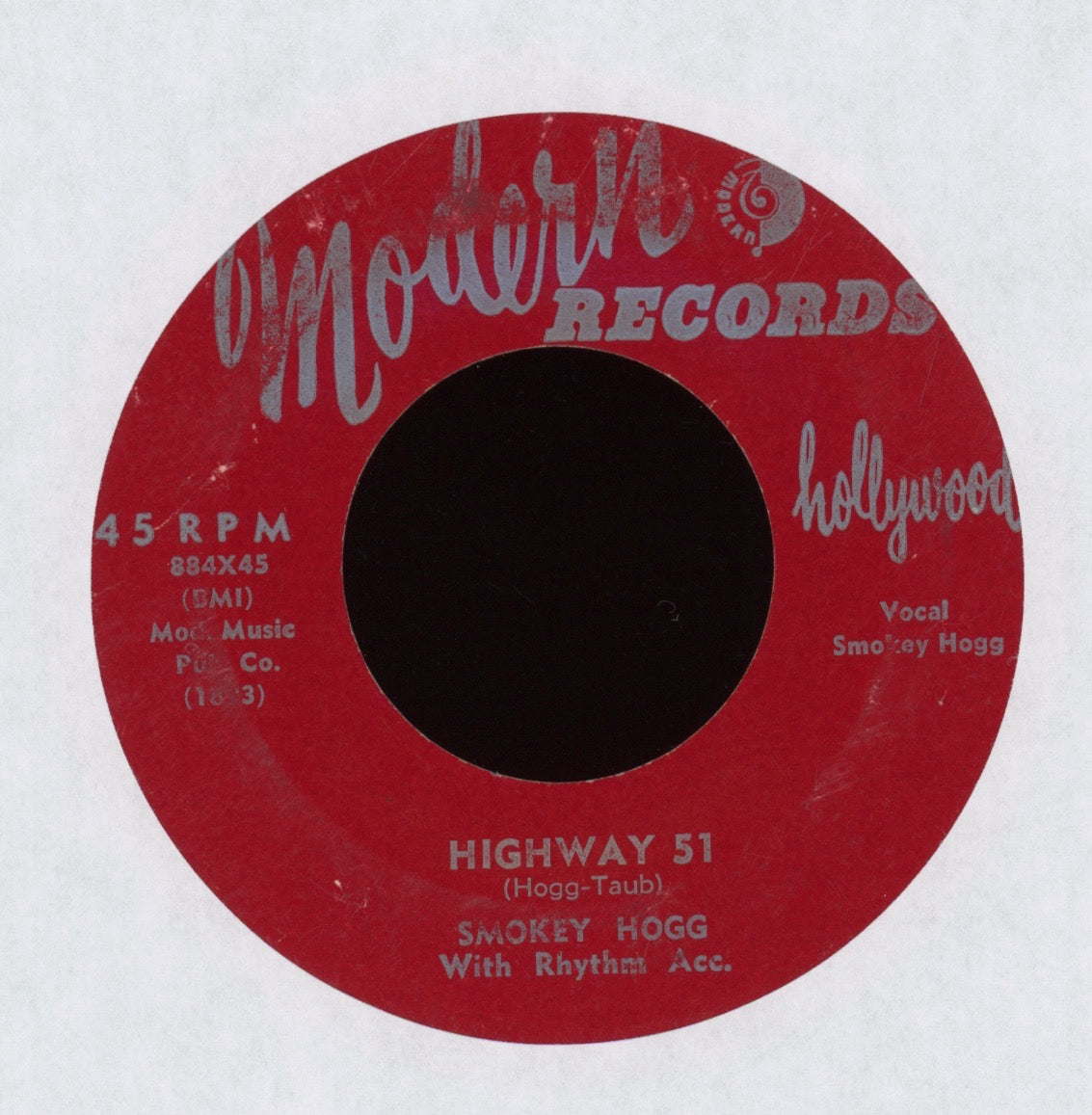 Smokey Hogg - Baby Don't You Tear My Clothes / Highway 51 on Modern R&B Blues 45