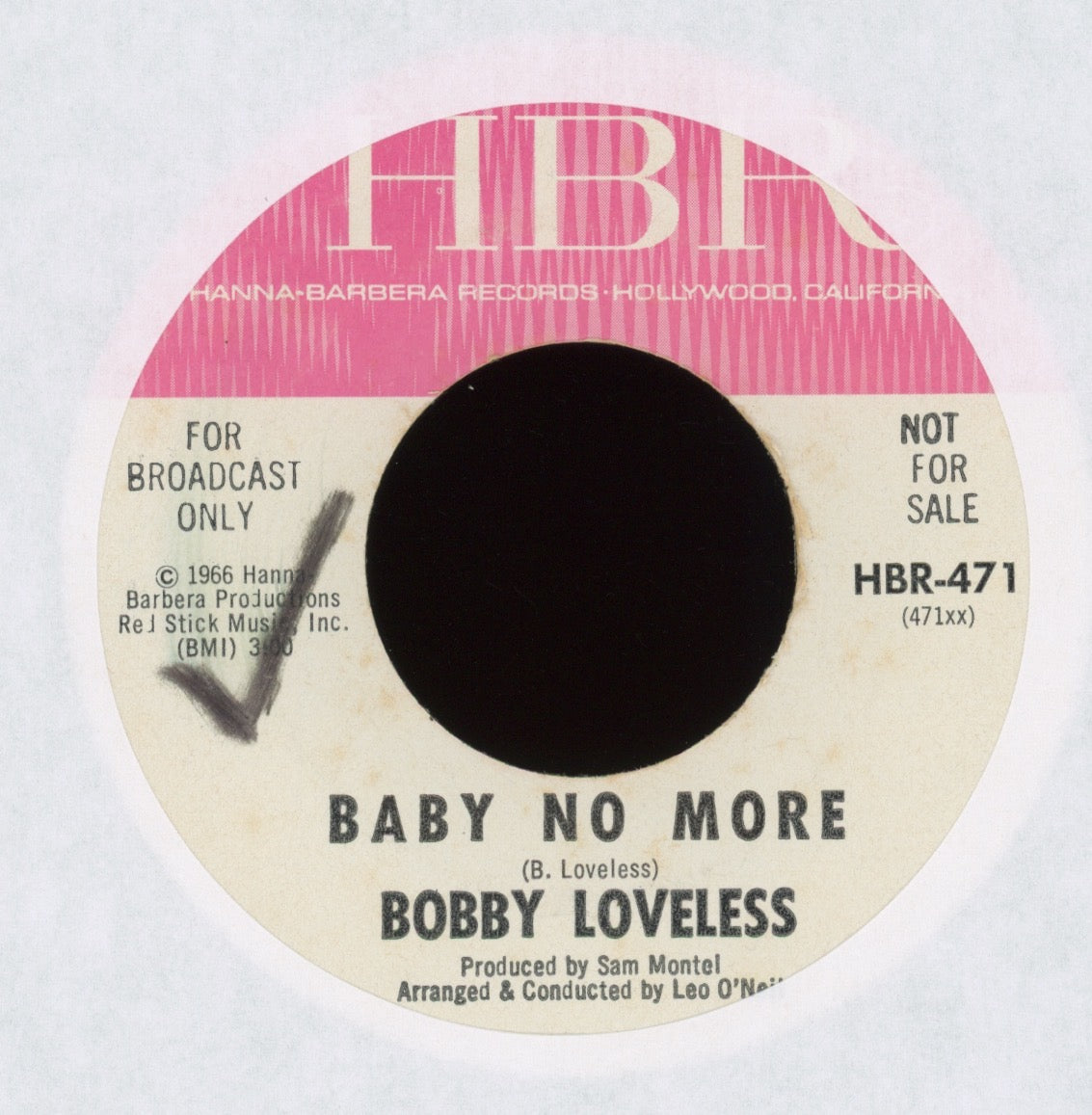 Bobby Loveless - Baby No More on HBR Promo Northern Soul 45