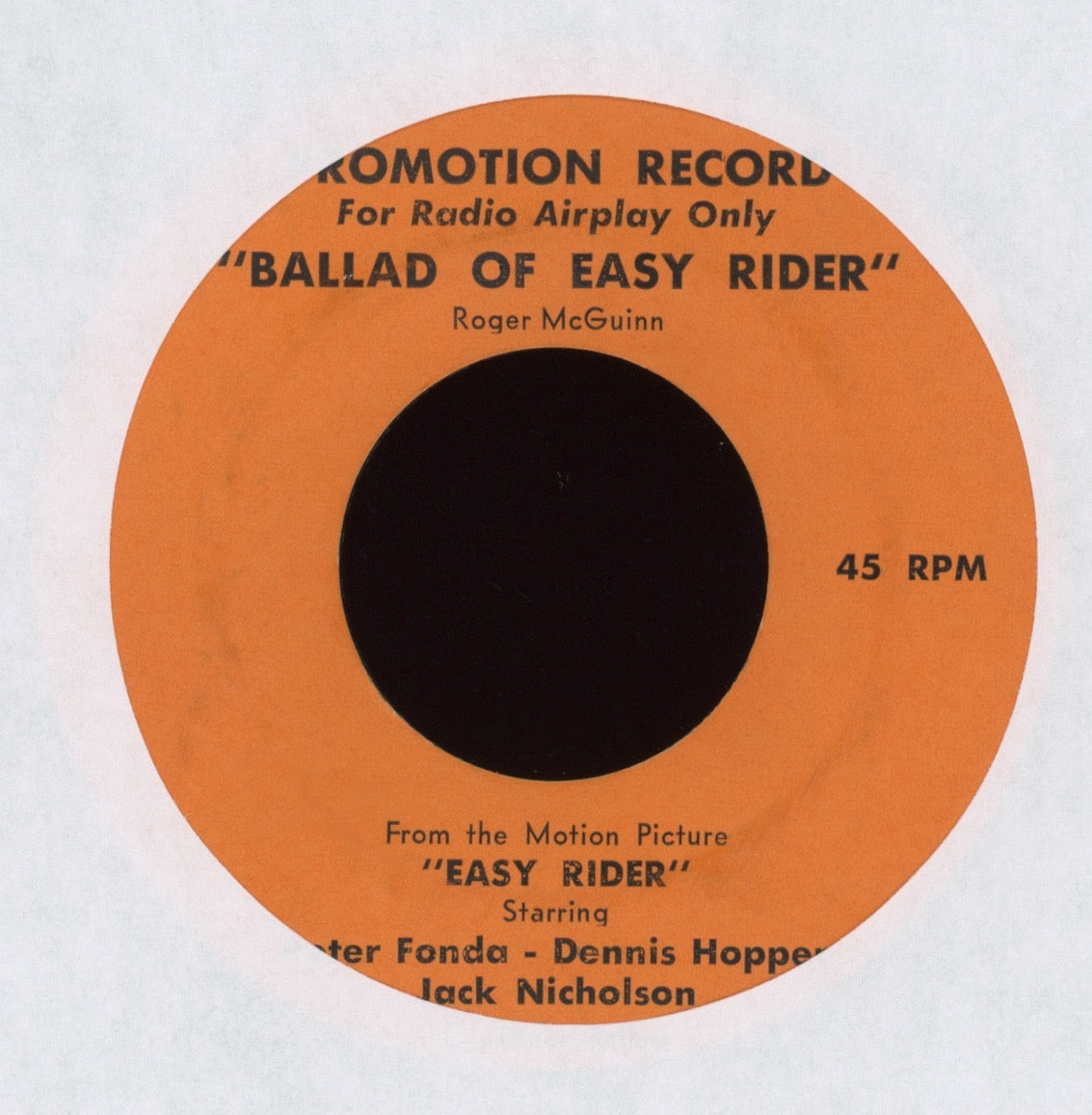 Roger McGuinn - Ballad Of Easy Rider Promo Soundtrack 45