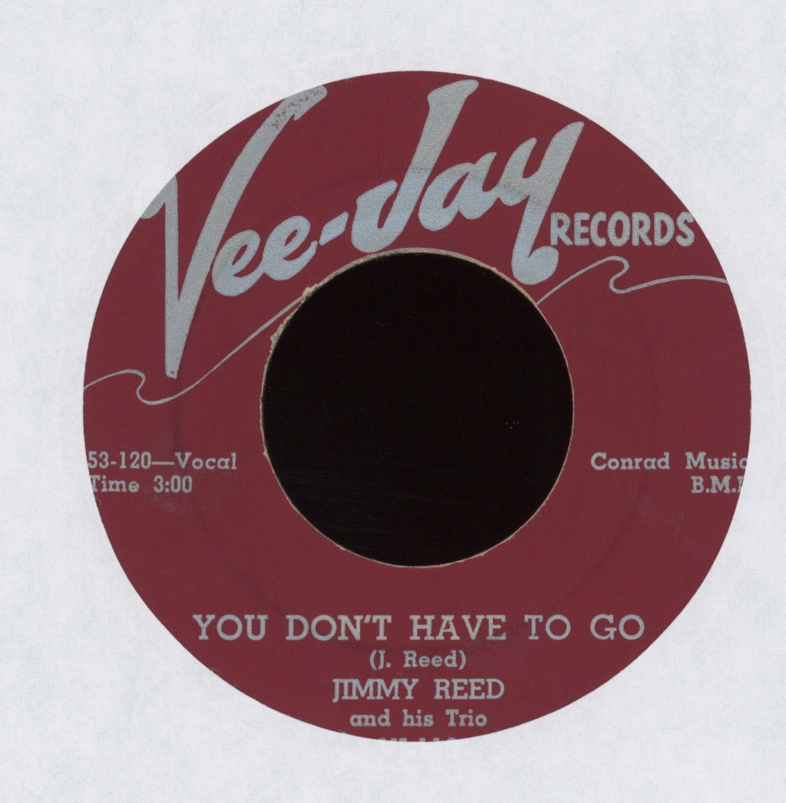 Jimmy Reed And His Trio - Boogie In The Dark on Vee Jay R&B Blues 45