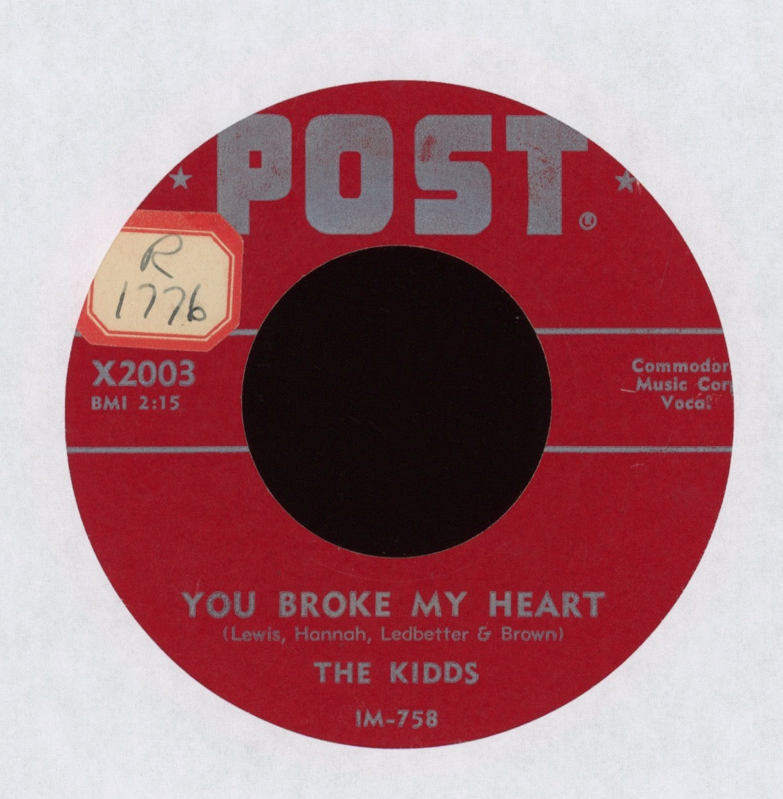 The Kidds - I Won't Be Back on Post R&B Doo Wop 45