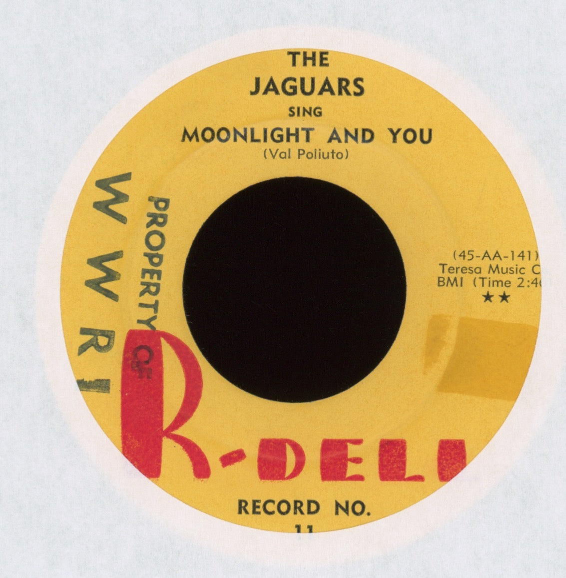 The Jaguars - The Way You Look Tonight on R-Dell R&B Doo Wop 45
