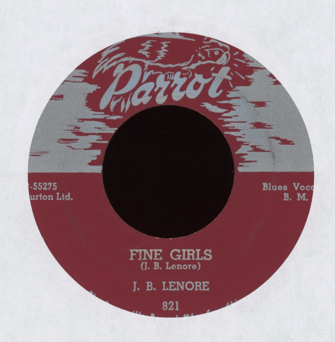 J.B. Lenoir - Fine Girls on Parrot Blues 45