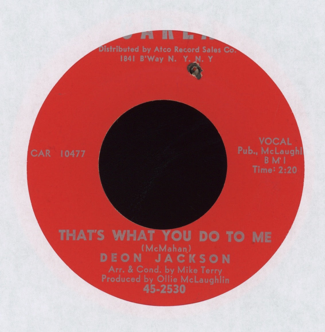 Deon Jackson - That's What You Do To Me on Carla Northern Soul 45