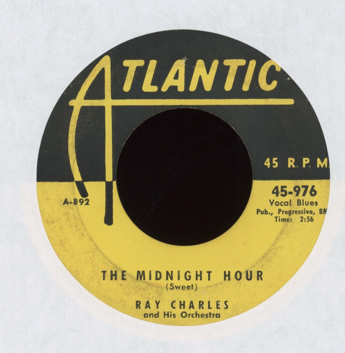 Ray Charles And His Orchestra - Roll With My Baby / The Midnight Hour on Atlantic R&B 45