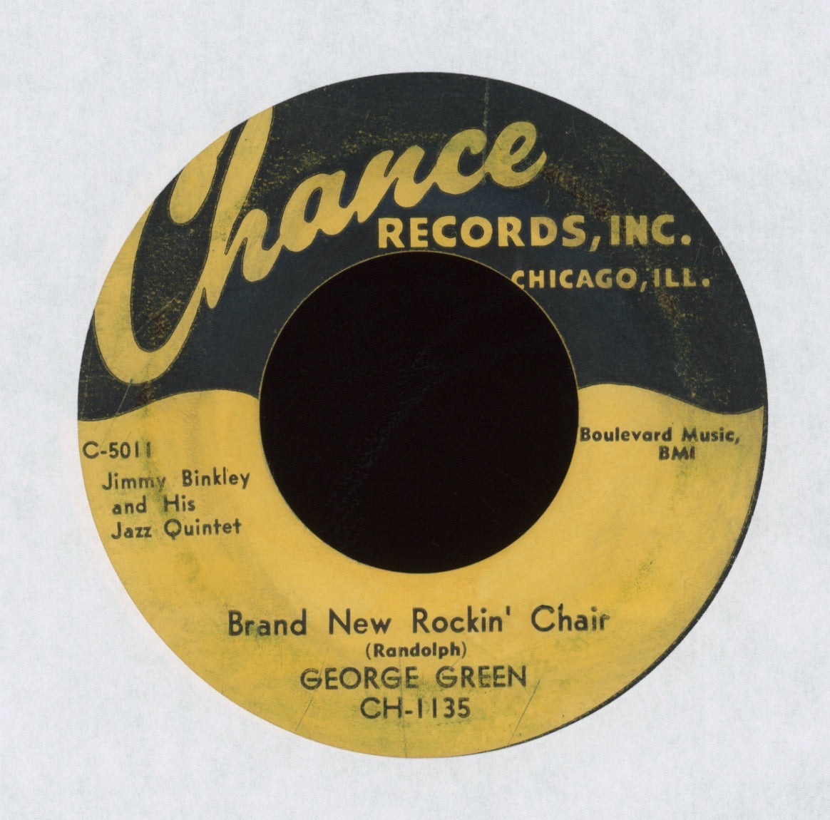 George Green - Brand New Rockin' Chair on Chance Jump Blues 45