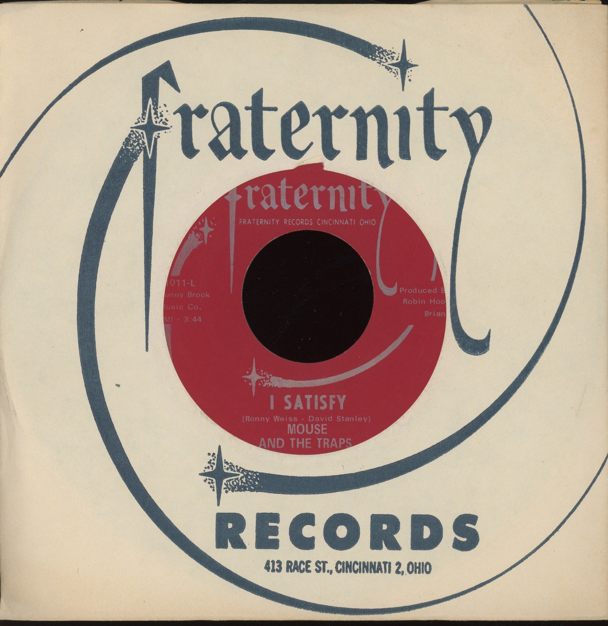 Mouse & The Traps - I Satisfy on Fraternity Garage Psych 45
