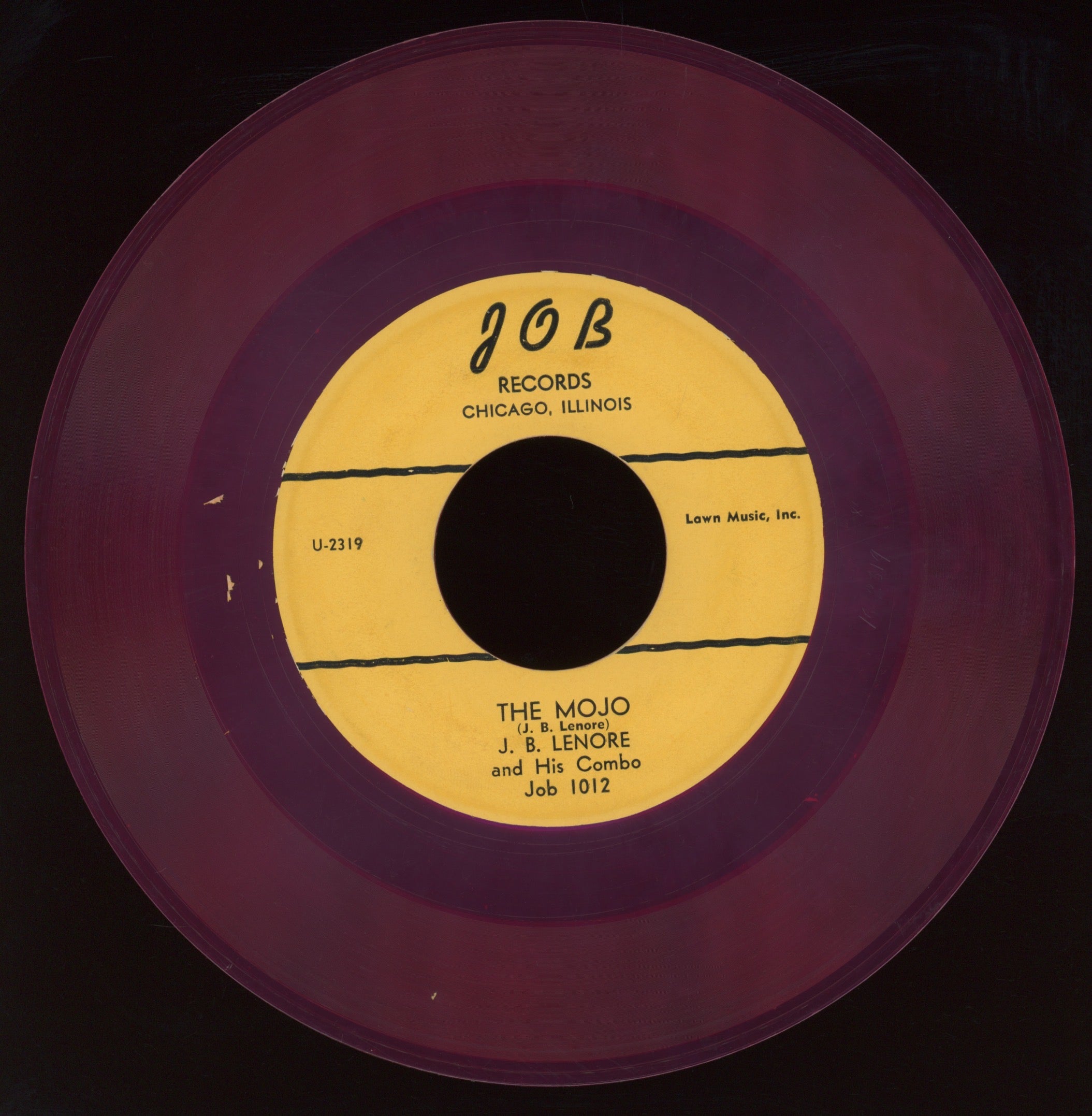 J.B. Lenoir And His Combo - The Mojo / How Can I Leave on JOB Red Vinyl