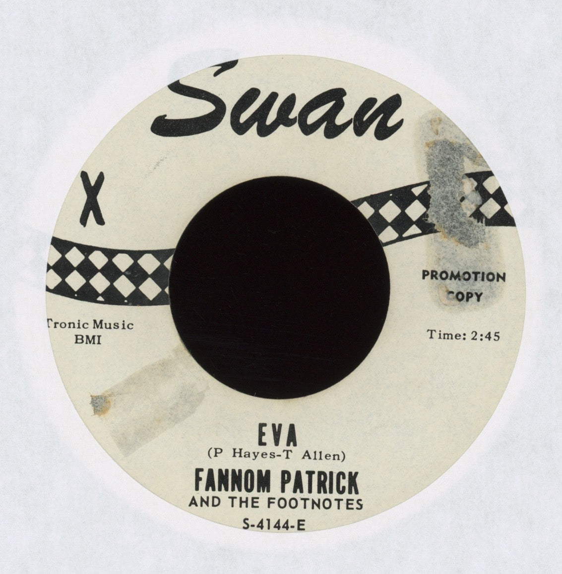Fannom Patrick And The Footnotes - Eva on Swan Promo Rockabilly 45