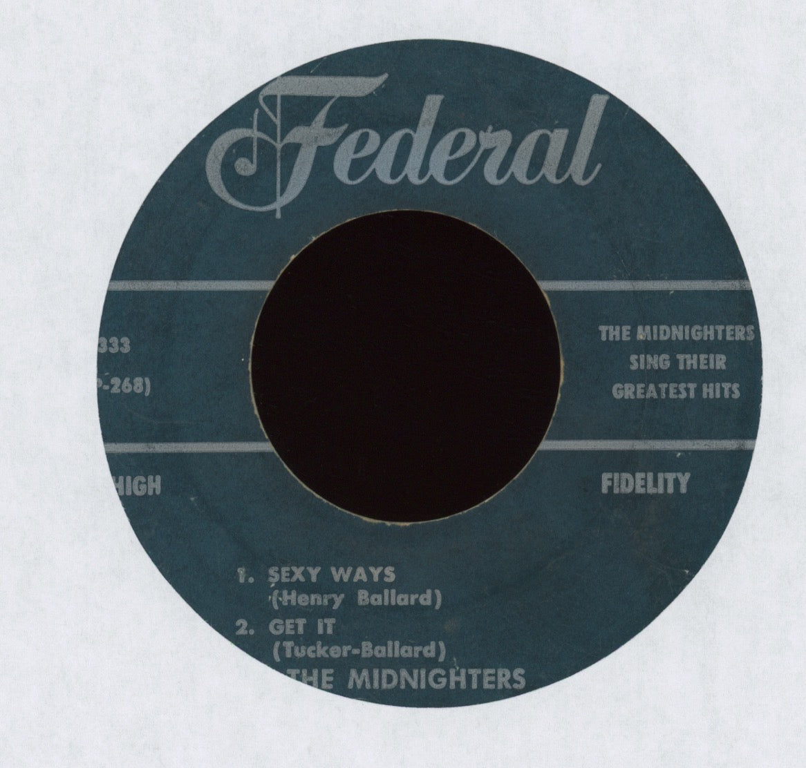 The Midnighters - Sing Their Greatest Hits on Federal EP 333 45 With Cover