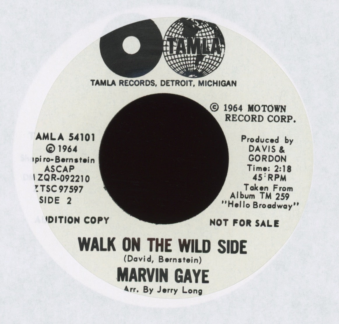Marvin Gaye - Baby Don't You Do It on Tamla Promo Northern Soul 45