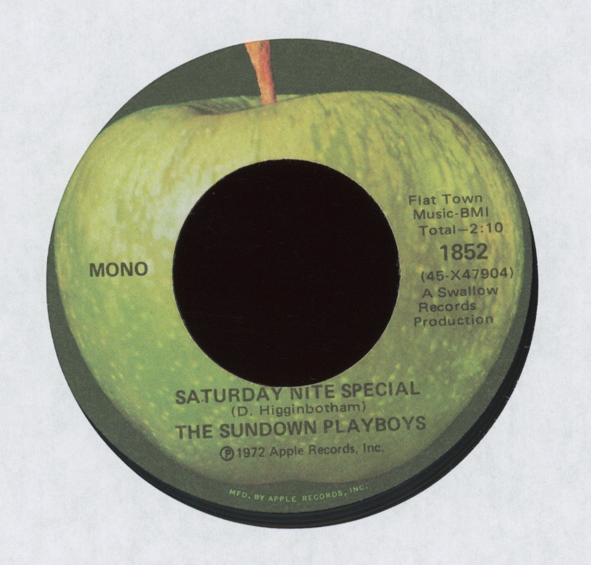 The Sundown Playboys - Saturday Nite Special on Apple Cajun 45