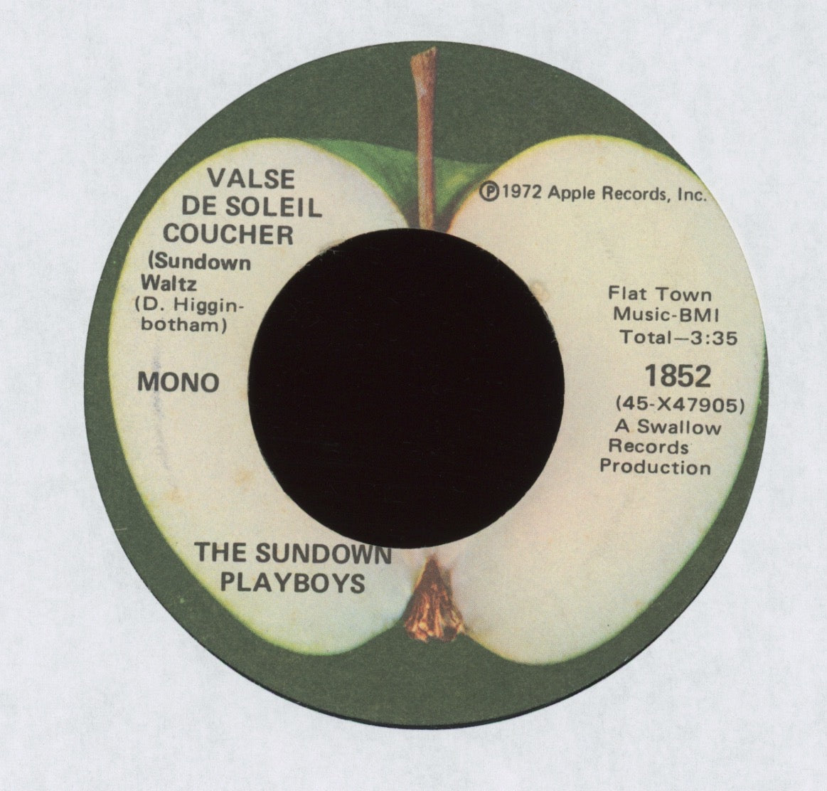 The Sundown Playboys - Saturday Nite Special on Apple Cajun 45