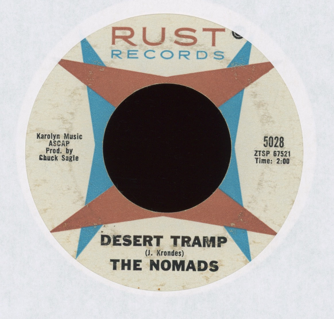 The Nomads - Desert Tramp on Rust Sleazy Popcorn Exotica 45