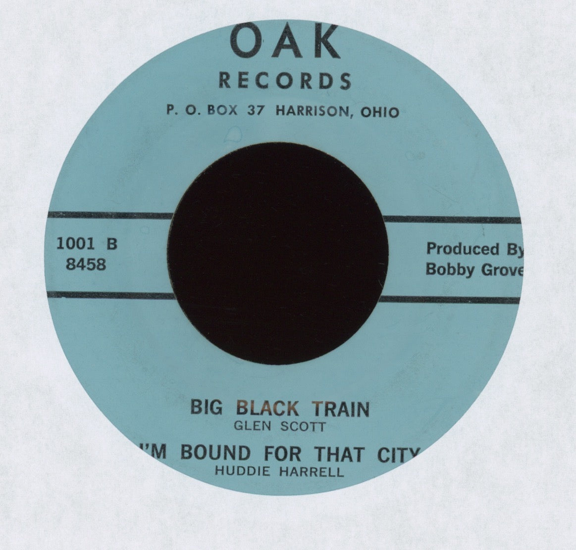 Glenn Scott - Big Black Train on Oak EP 1001 Gospel Rockabilly Bopper 45