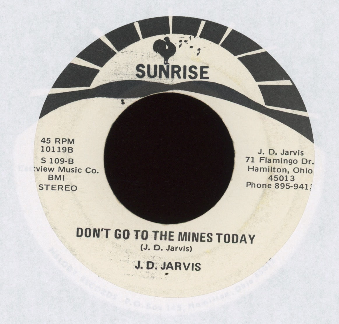 J. D. Jarvis - The Hyden Miner's Tragedy on Sunrise Bluegrass 45