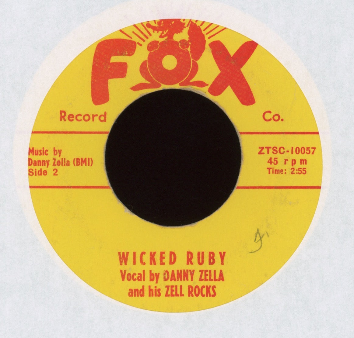 Danny Zella And His Zell Rocks - Wicked Ruby on Fox Rockabilly 45