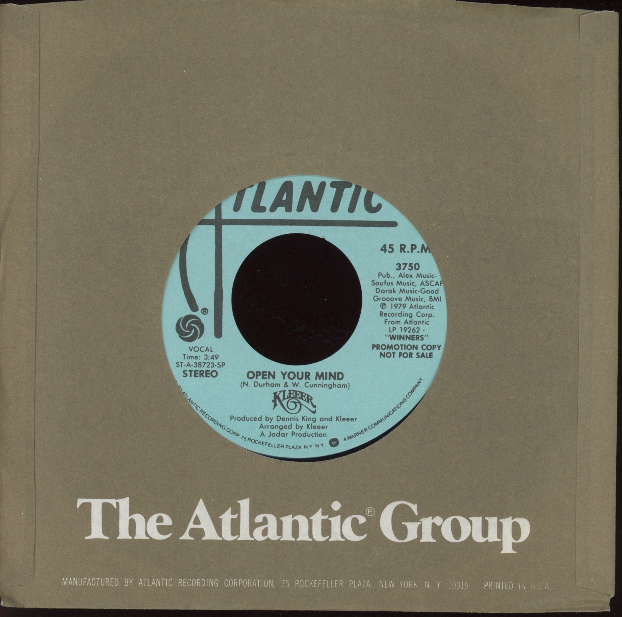 Kleeer - Open Your Mind on Atlantic Promo Modern Soul 45