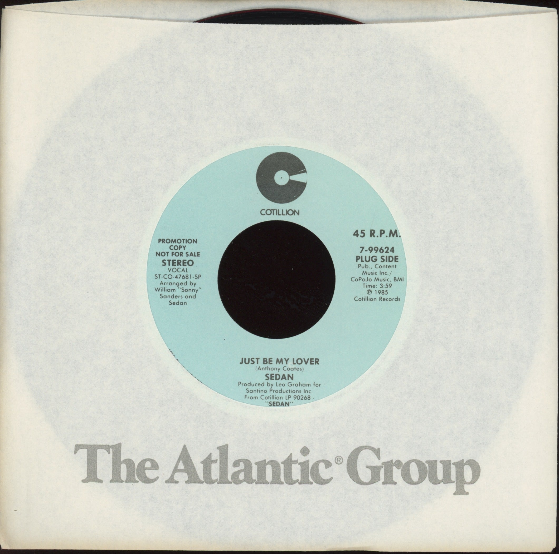 Sedan - You Ain't Got To Do Nothing on Atlantic Promo Modern Soul 45