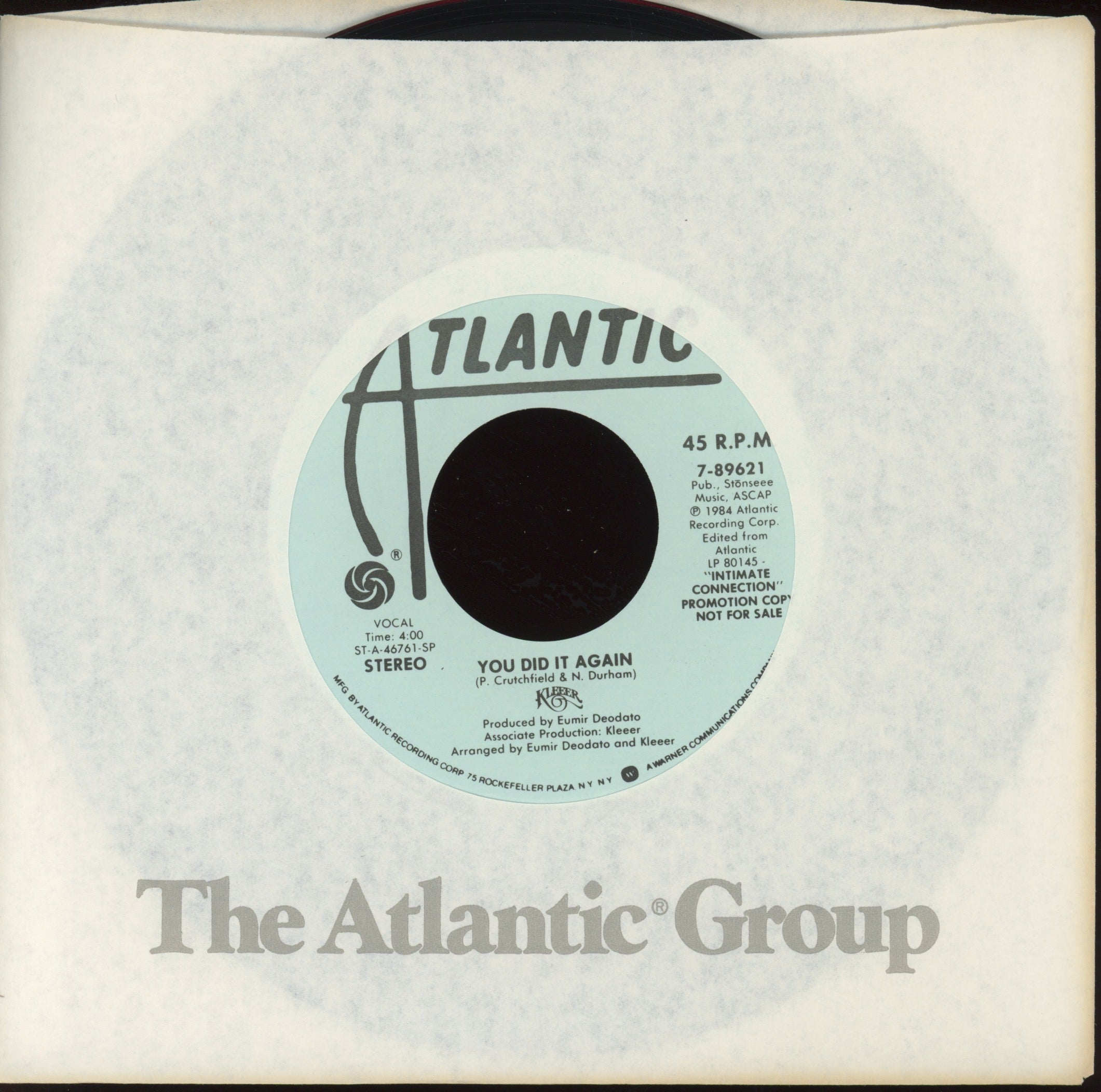 Kleeer - You Did It Again on Atlantic Promo Modern Soul 45