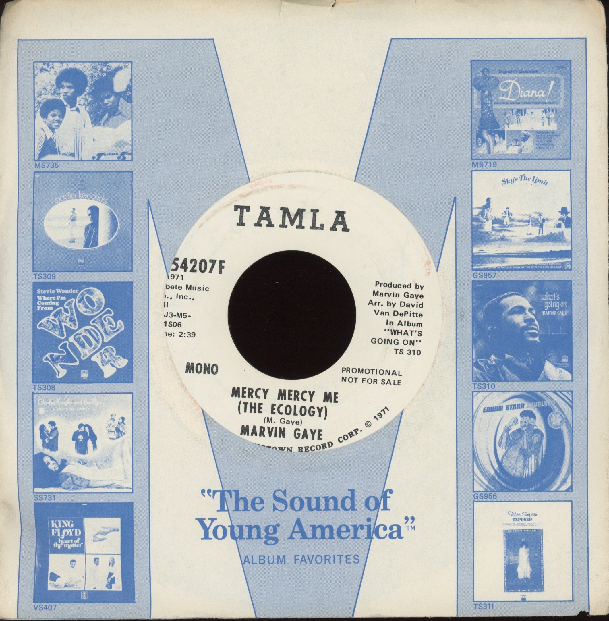 Marvin Gaye - Mercy Mercy Me (The Ecology) on Tamla Promo Soul Funk 45