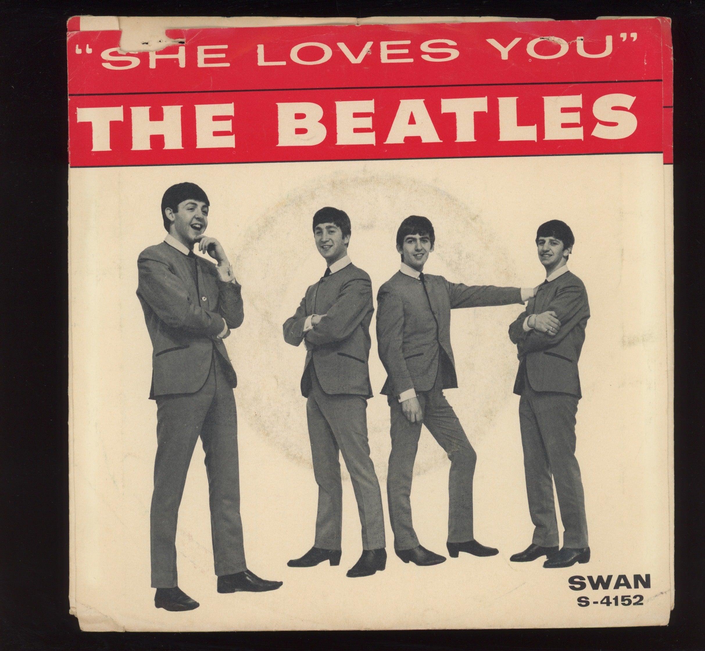 The Beatles - She Loves You on Swan 45 With Picture Sleeve