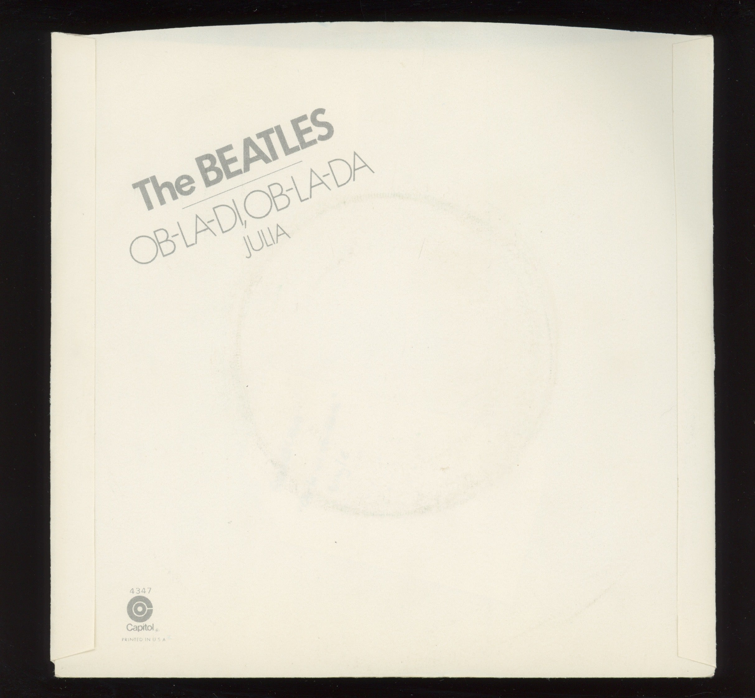 The Beatles - Ob-La-Di Ob-La-Da on Capitol Numbered Reissue 45 With Picture Sleeve