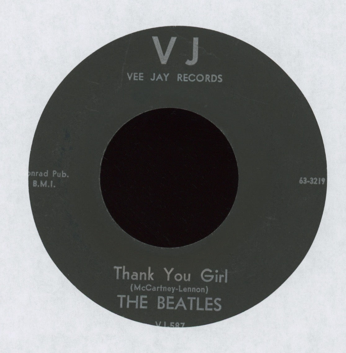 The Beatles - Do You Want To Know A Secret on VJ Black Label Without Brackets 45 With Picture Sleeve