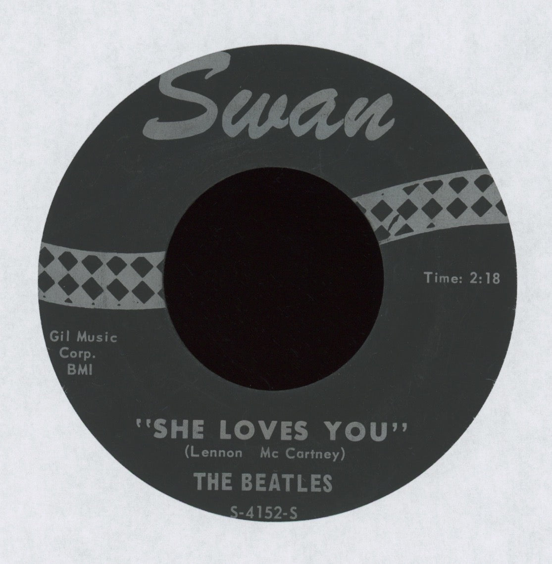 The Beatles - She Loves You on Swan 45 With Picture Sleeve