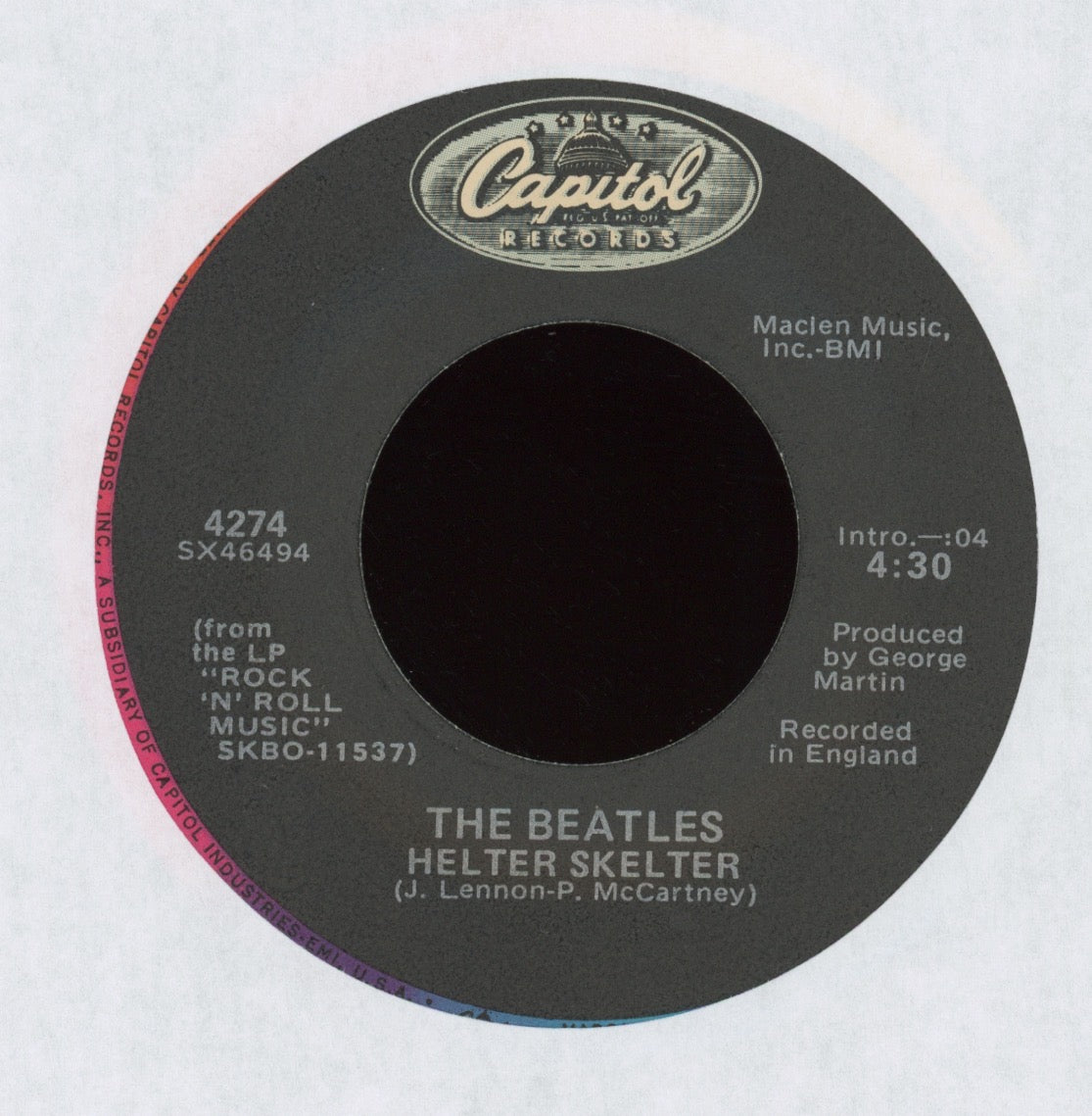 The Beatles - Got To Get You Into My Life on Capitol 45 With Picture Sleeve Reissue