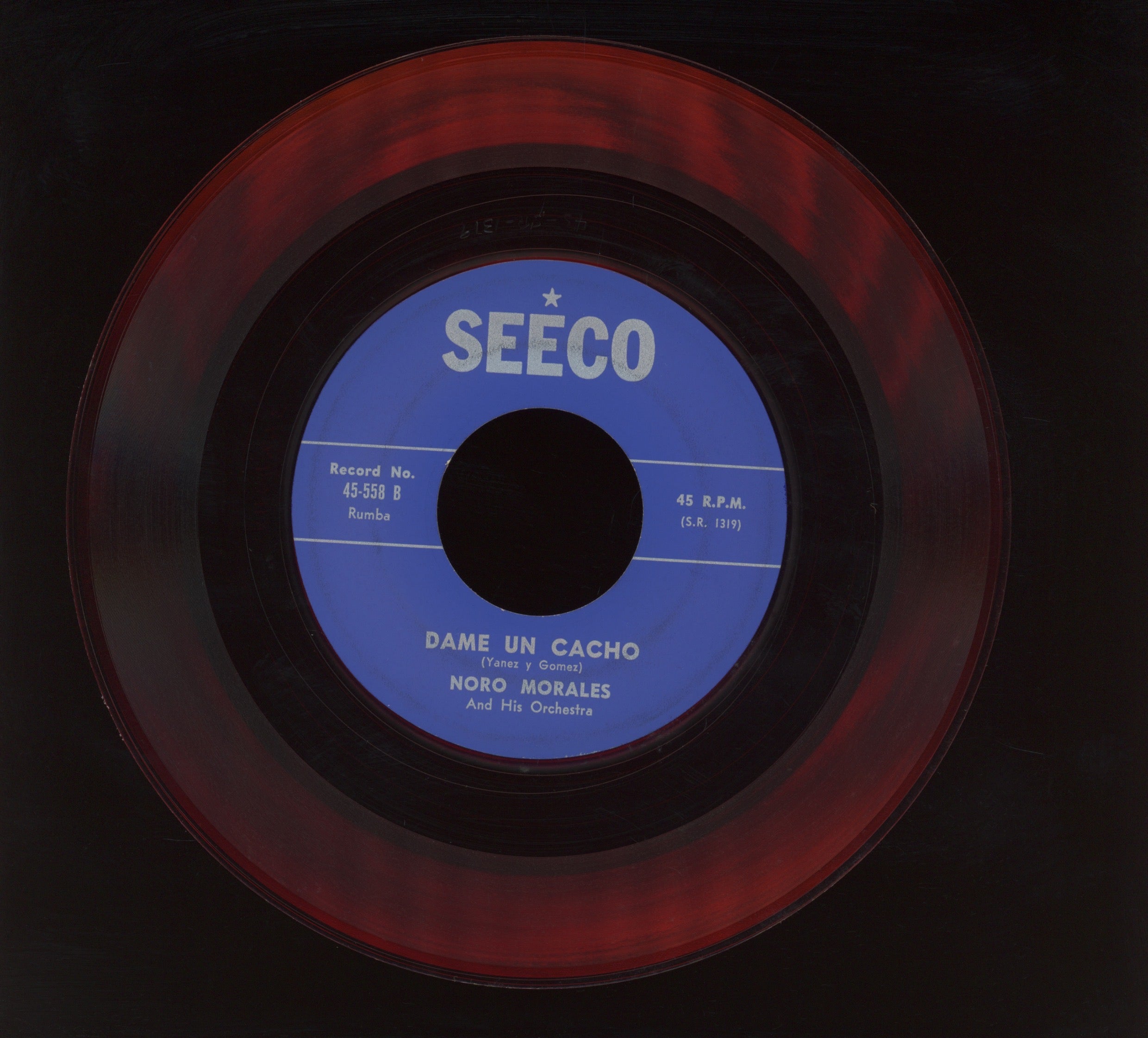 Noro Morales & His Orchestra - Dengozo / Dame Un Cacho on Seeco Red Vinyl Latin 45