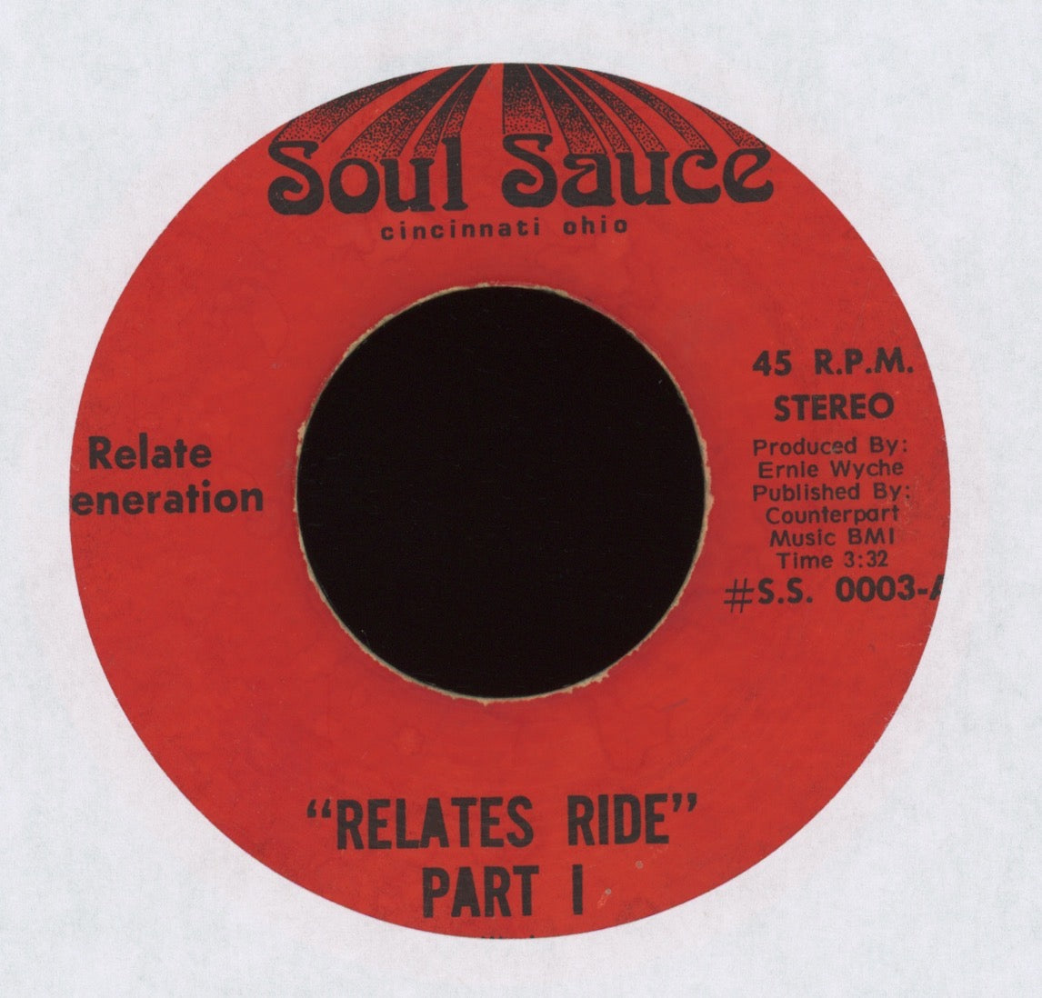 Relate Generation - Relates Ride on Soul Sauce Funk 45