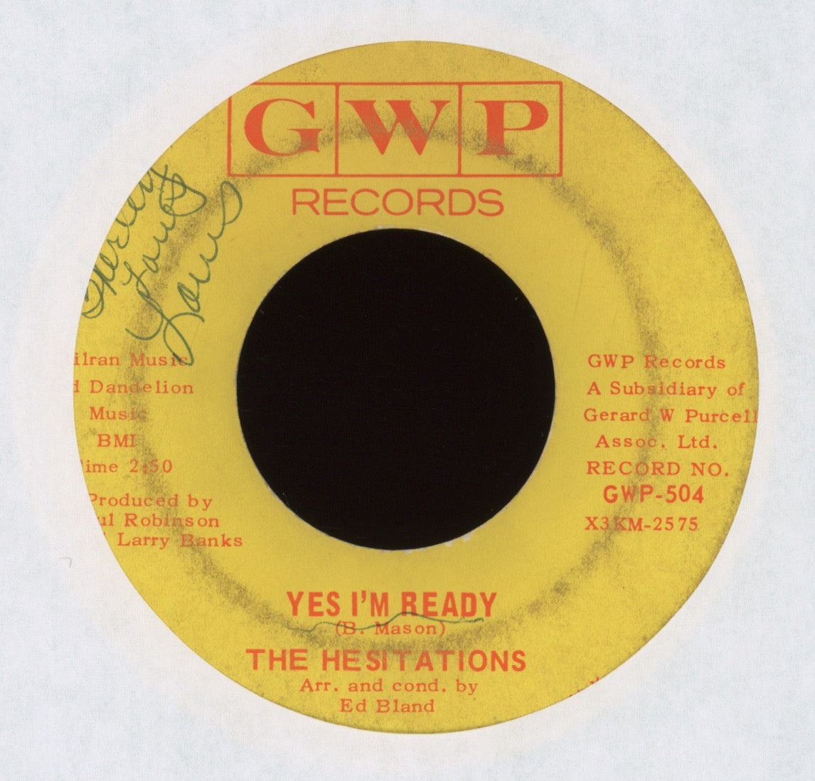 The Hesitations - Is This The Way To Treat A Girl on GWP Northern Soul 45