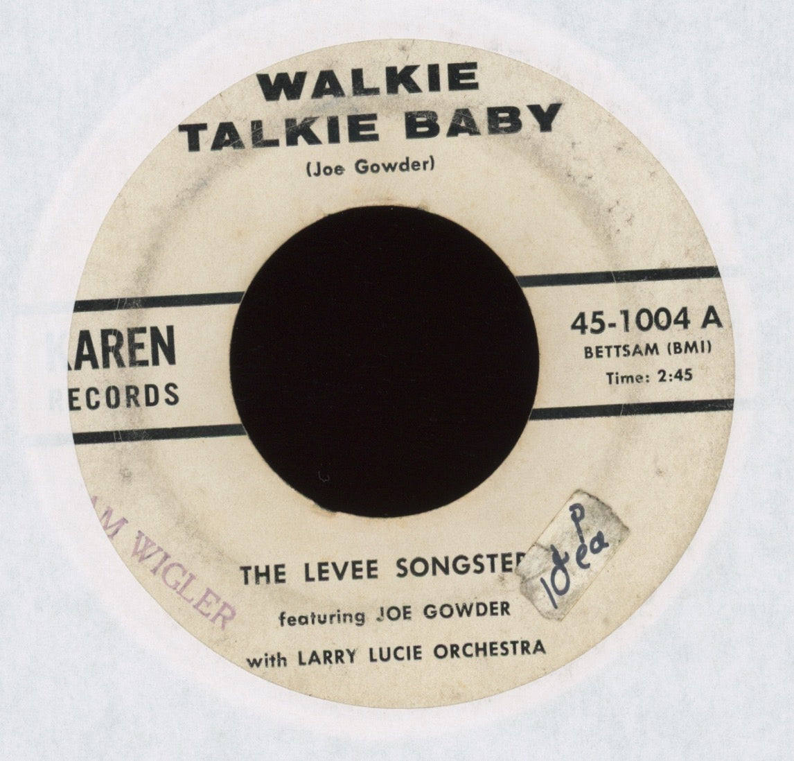 The Levee Songsters - Our Love Is A Vow on Karen R&B Doo Wop 45