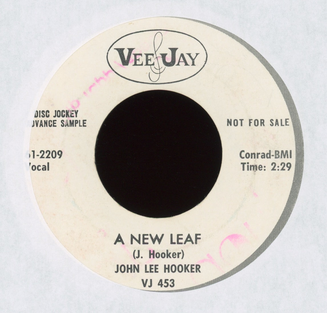 John Lee Hooker - She's Mine on Vee Jay R&B Blues 45