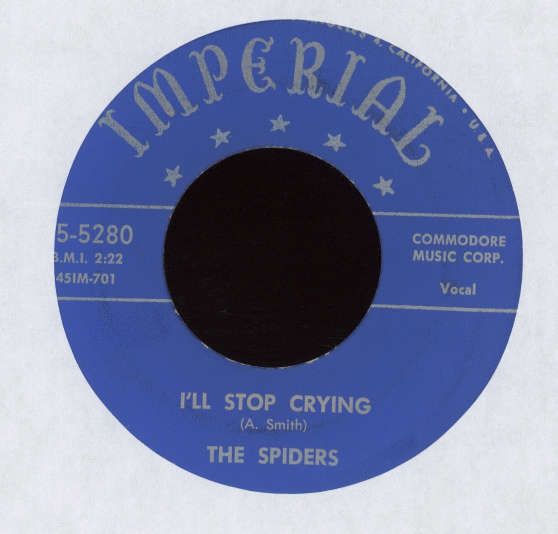The Spiders - Tears Began To Flow on Imperial R&B Doo Wop 45