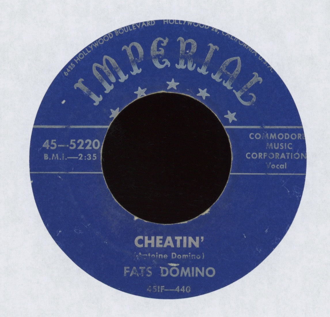 Fats Domino - Nobody Loves Me on Imperial R&B 45