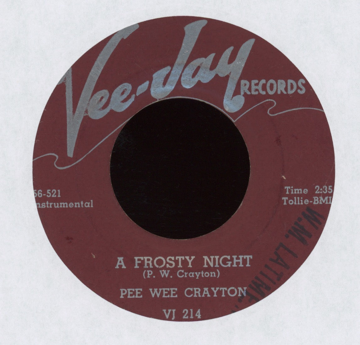 Pee Wee Crayton - The Telephone Is Ringing on Vee Jay Blues 45