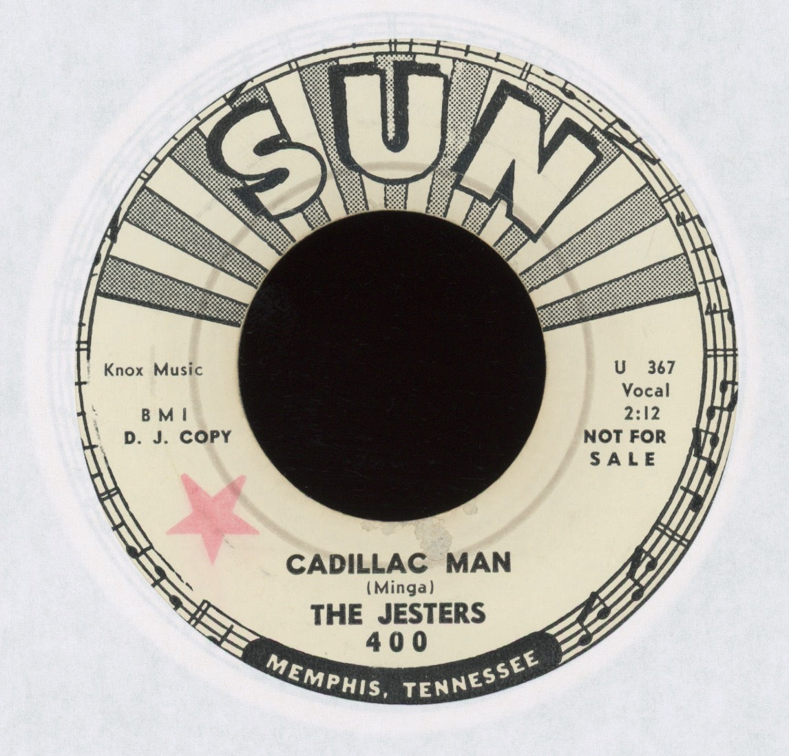 The Jesters - My Babe / Cadillac Man on Sun Promo Rockabilly Garage 45