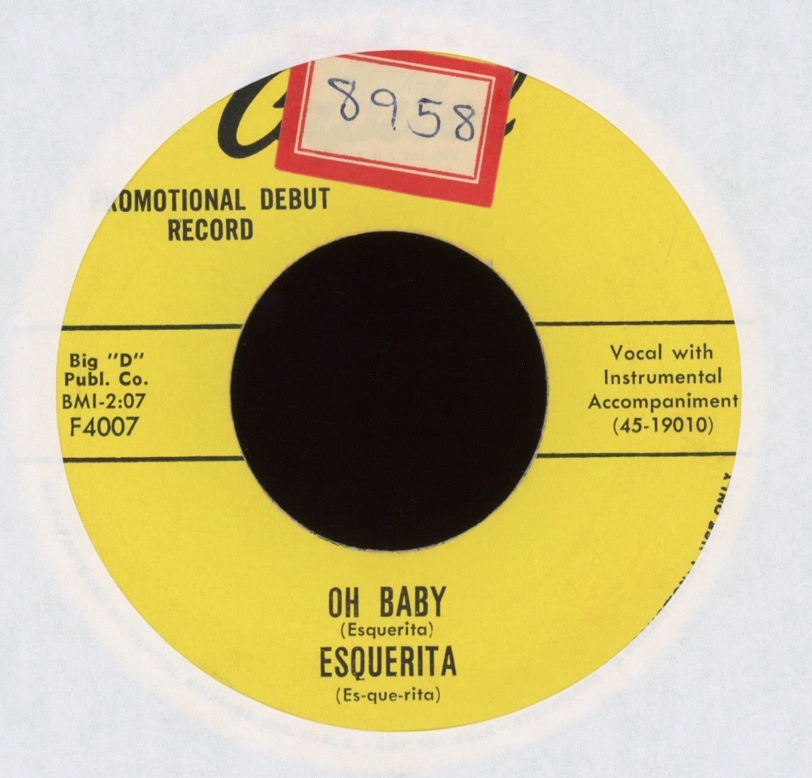 Esquerita - Oh Baby on Capitol Promo R&B Rocker 45