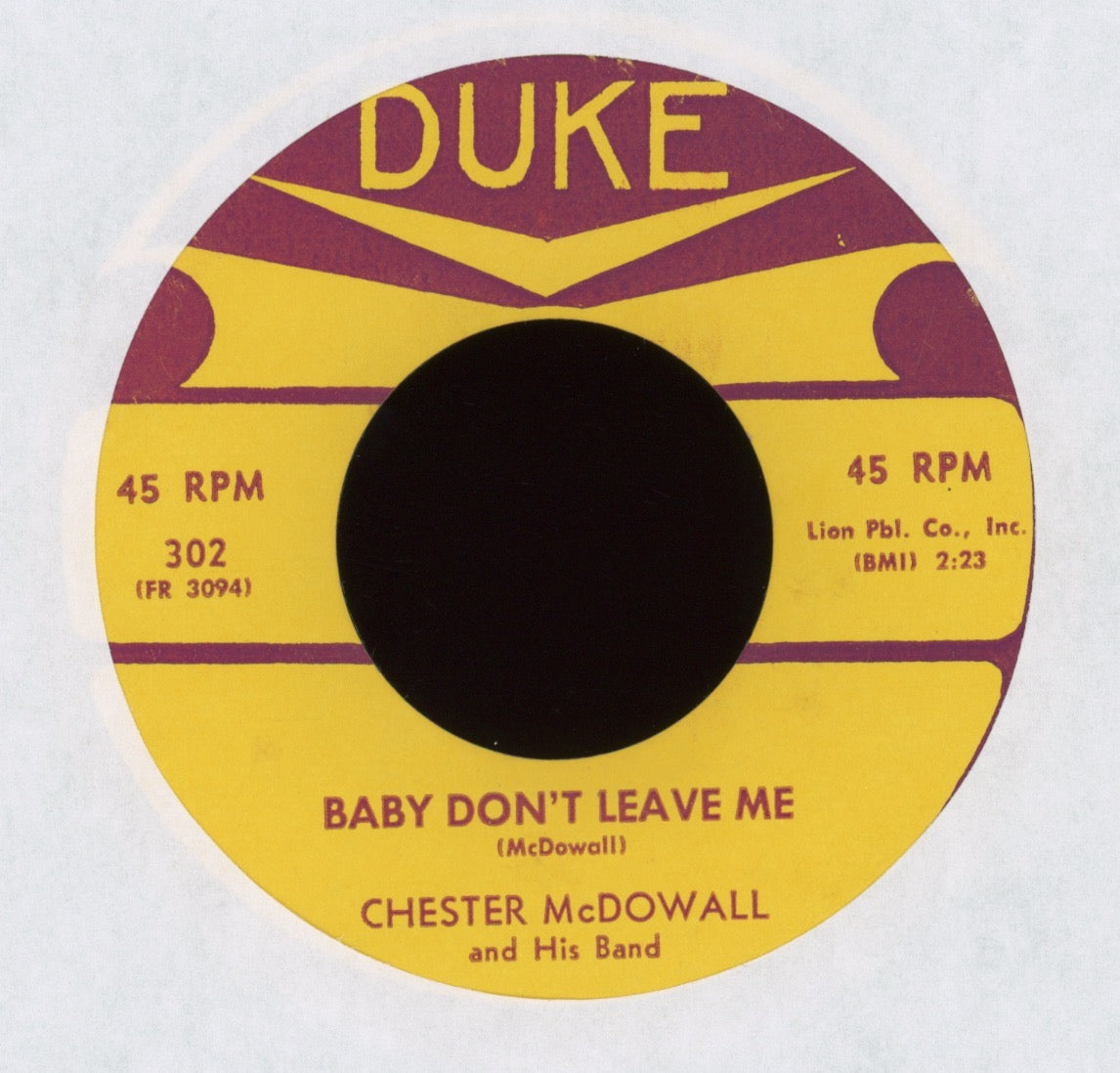 Chet McDowell - I Wonder Why on Duke R&B Doo Wop 45