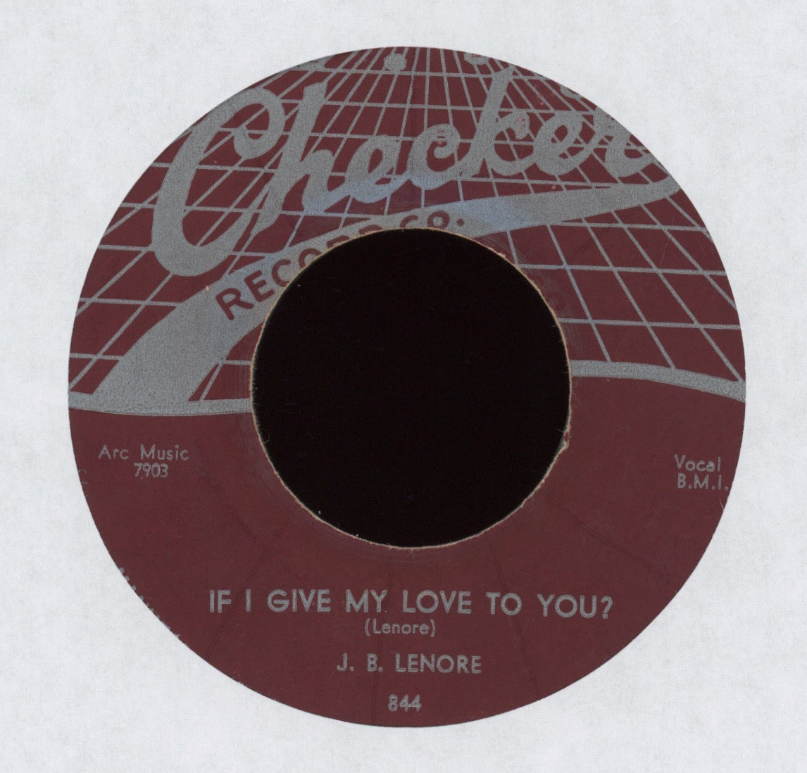 J.B. Lenoir - Let Me Die With The One I Love on Checker R&B Blues 45