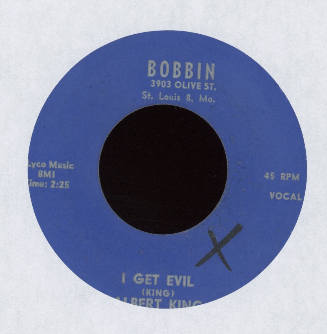 Albert King - I Get Evil on Bobbin R&B Blues 45