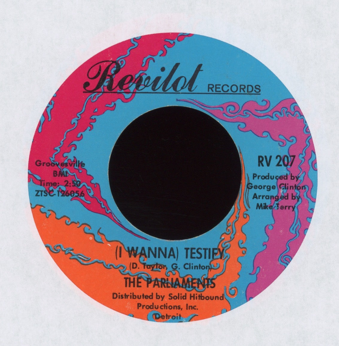 The Parliaments - (I Wanna) Testify on Revilot Northern Soul 45