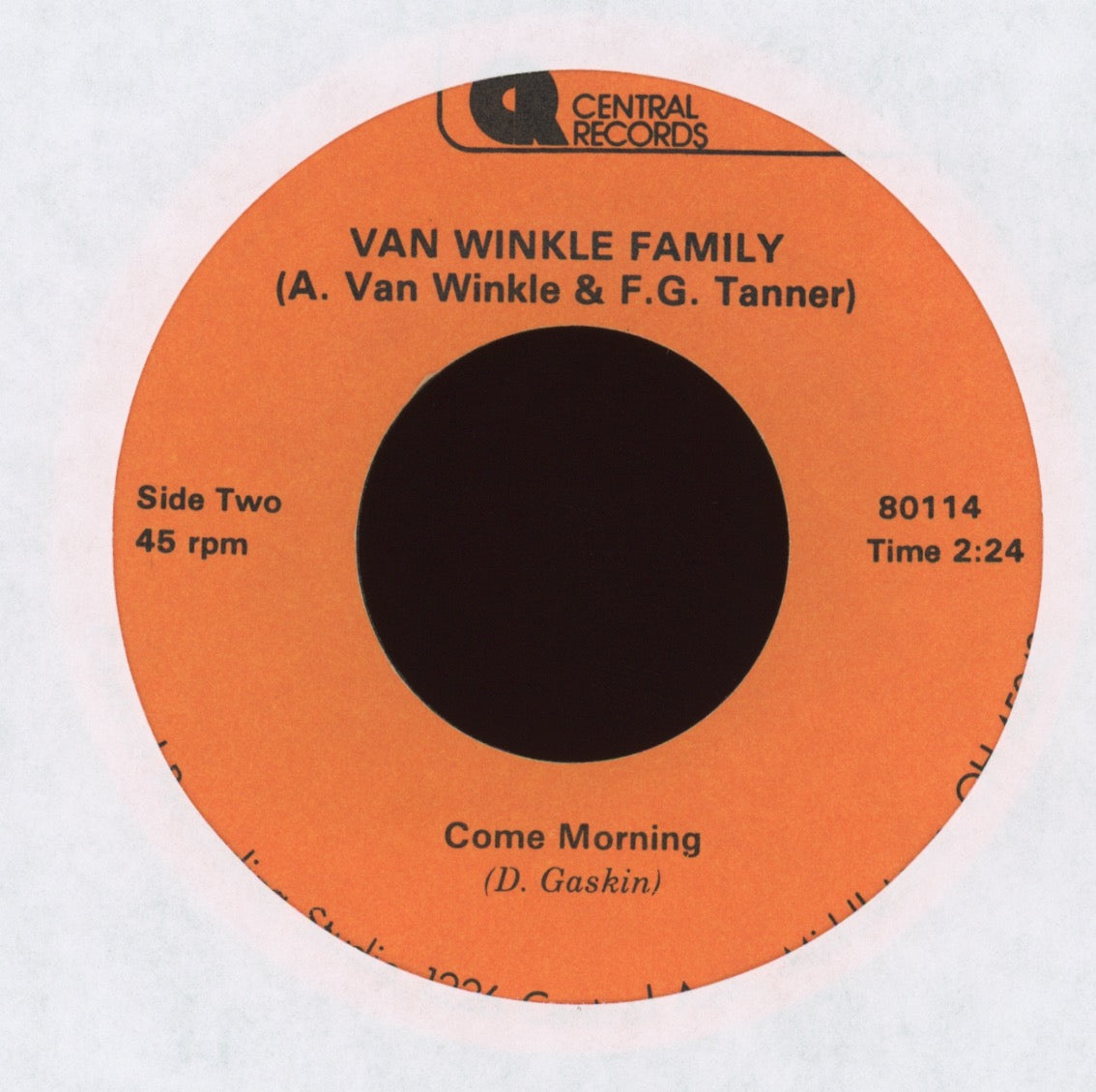 Van Winkle Family - With Him I Never Shall Die on Central Records