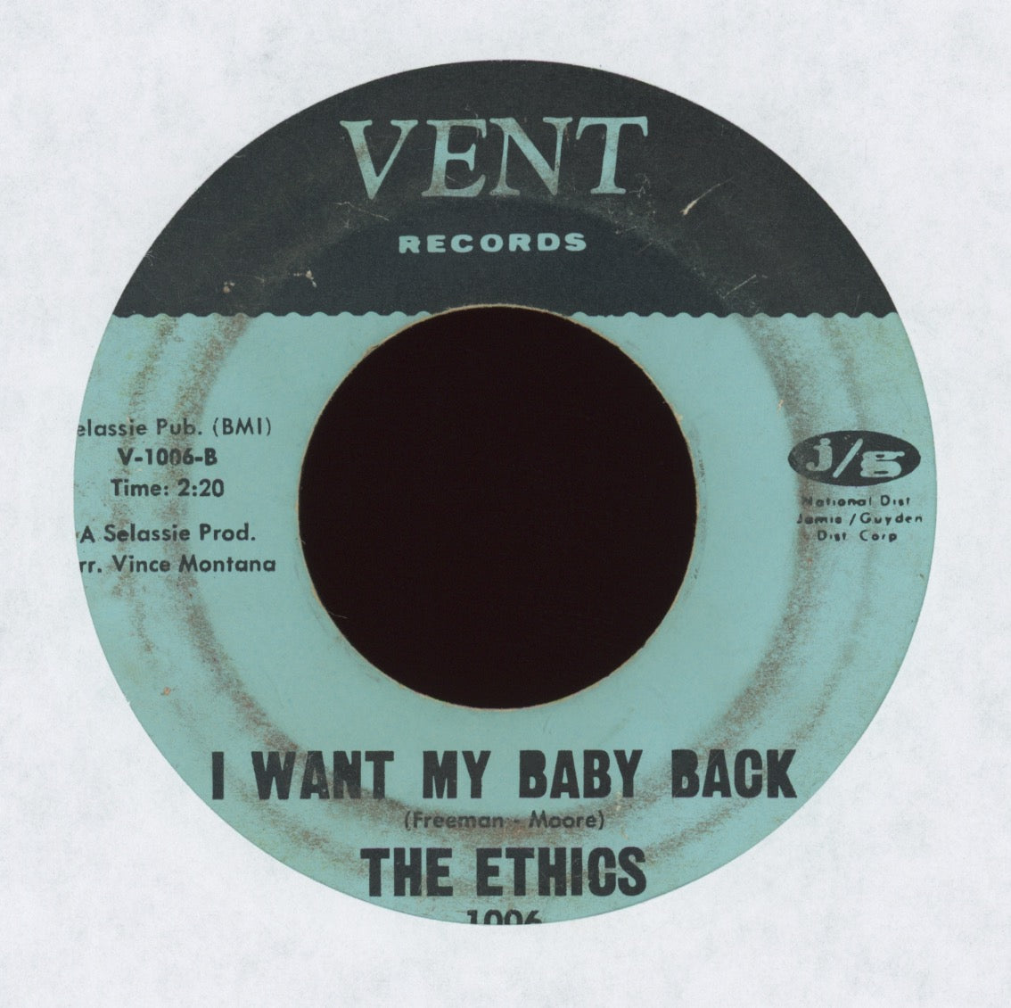The Ethics - Farewell / I Want My Baby Back on Vent