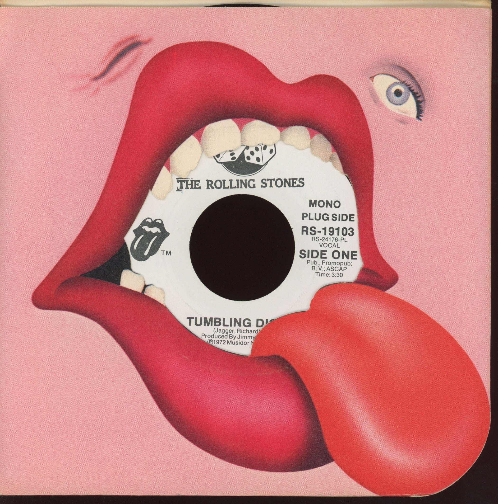 The Rolling Stones - Tumbling Dice Promo with Lips & Tongue Sleeve