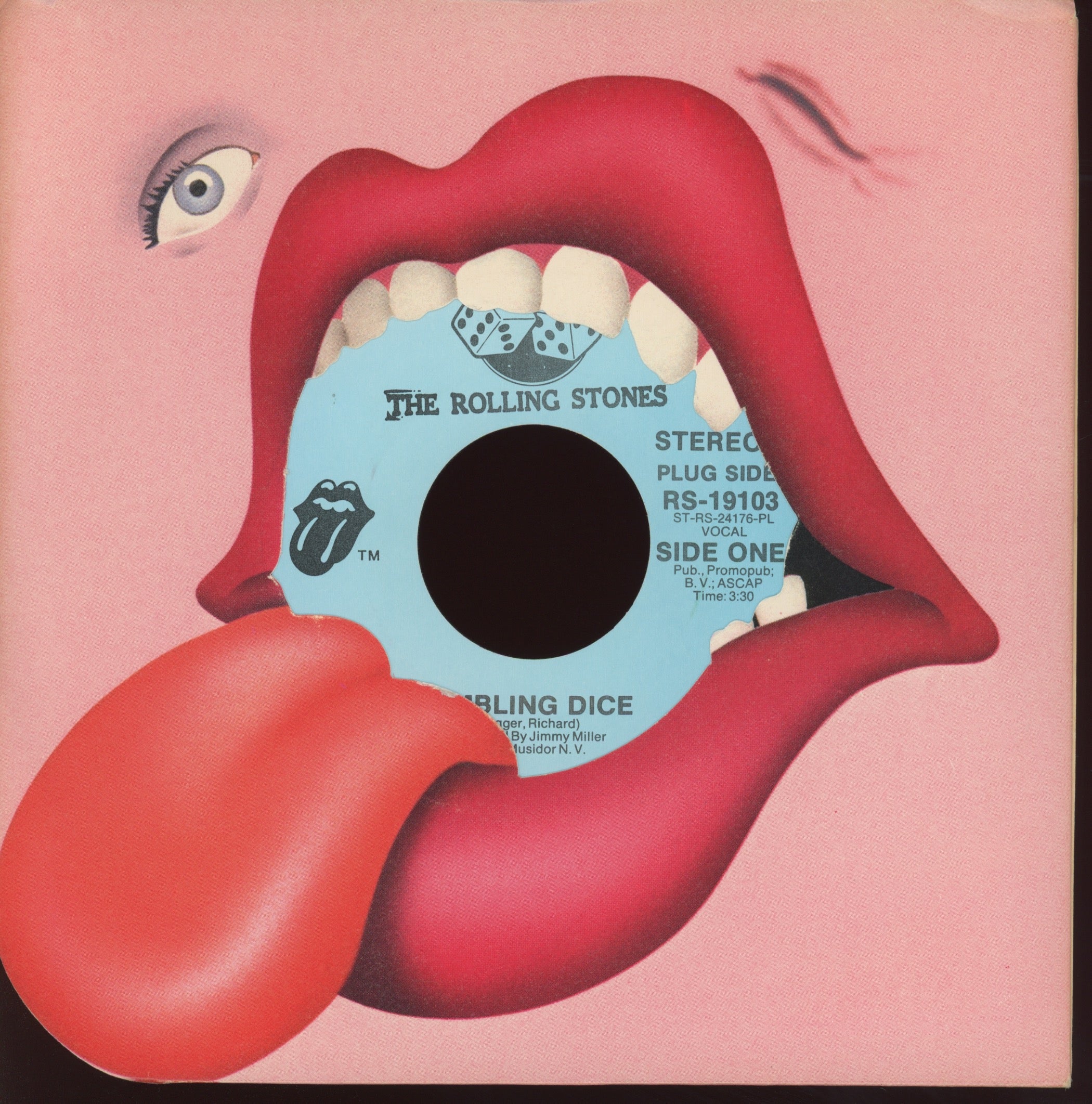 The Rolling Stones - Tumbling Dice Promo with Lips & Tongue Sleeve