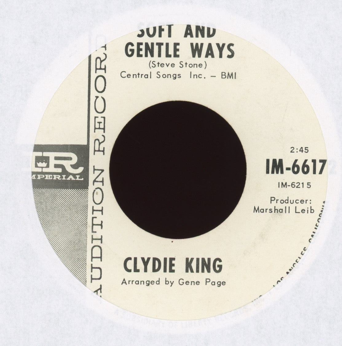 Clydie King - Soft And Gentle Ways on Imperial Promo