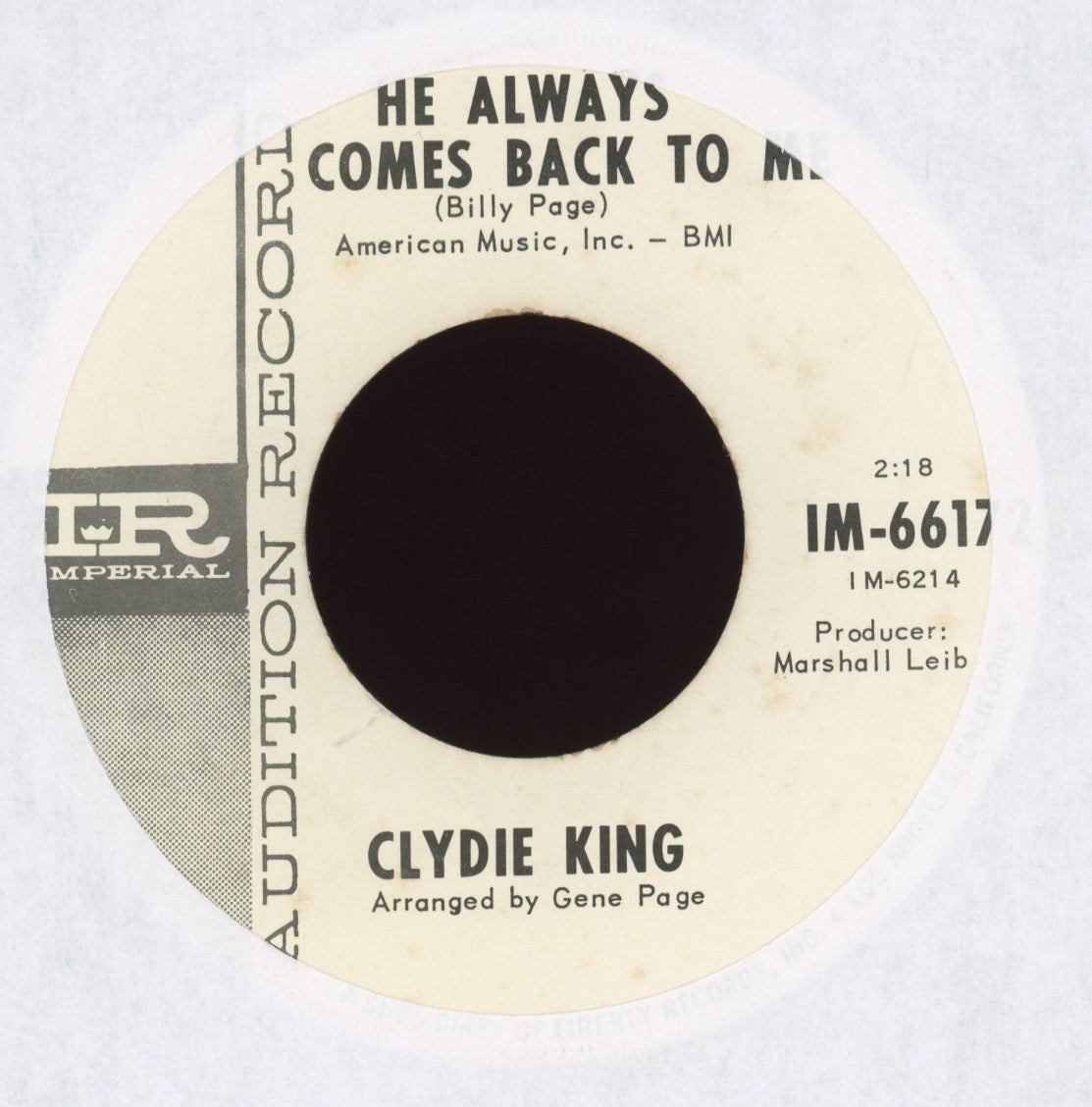 Clydie King - Soft And Gentle Ways on Imperial Promo